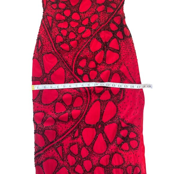 Vintage Silk Beaded Tiffany Design Evening Gown Dress *READ - Picture 7 of 15